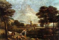 Zais, Giuseppe - Landscape with Shepherds and Fishermen